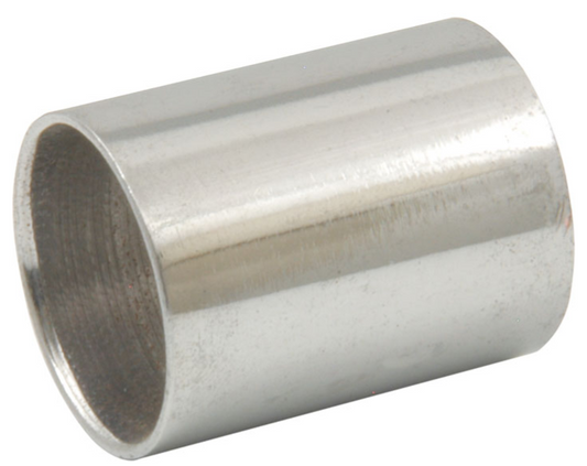 Metallic cylindrical slide on a white background