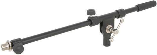 Black boom microphone with fully adjustable length and angle.