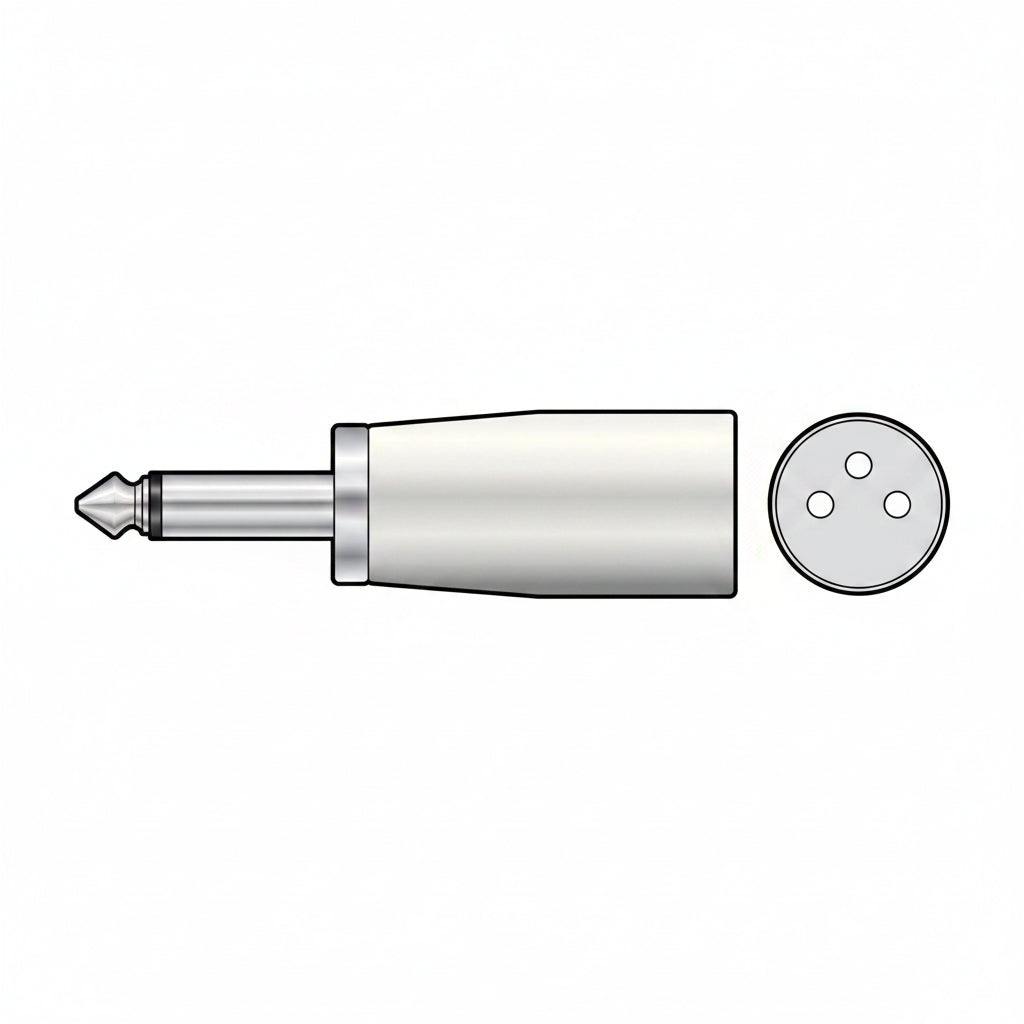 Illustration of a converter from/to jack to/from XLR