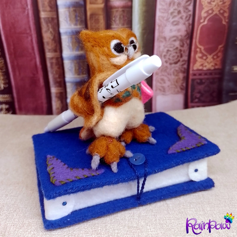 The set is a unique and thoughtful gift for anyone who appreciates handmade, felted stationery.