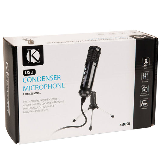 Box of a USB condenser microphone with Kinesis logo