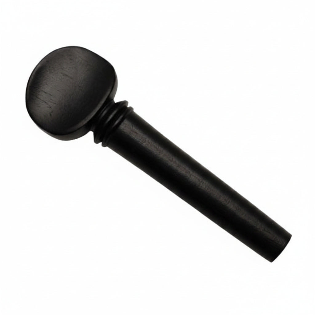 Black violin peg on a white background