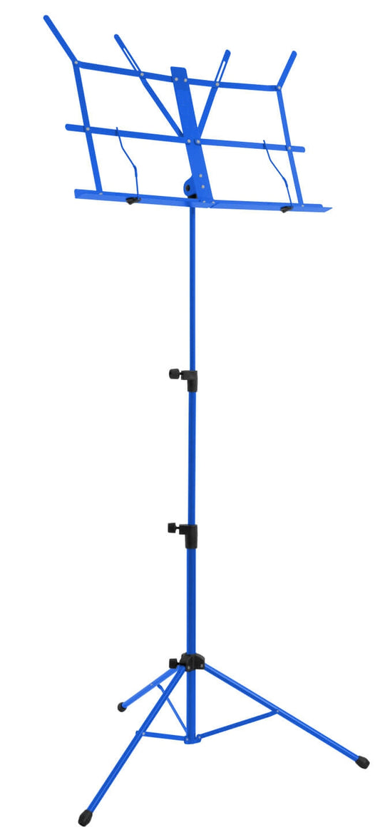 Blue music stand on a white background