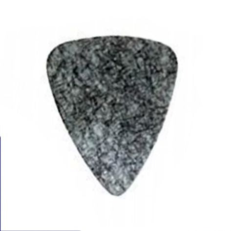 Textured guitar pick on a white background