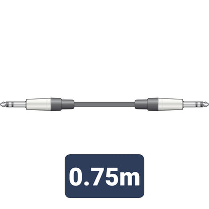  guitar cable with 0.75m label on white background