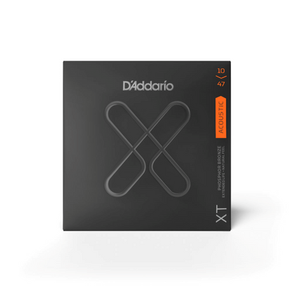 D'Addario XT acoustic guitar string set packaging on a white background