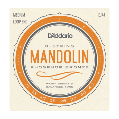 D'Addario mandolin string set packaging with label