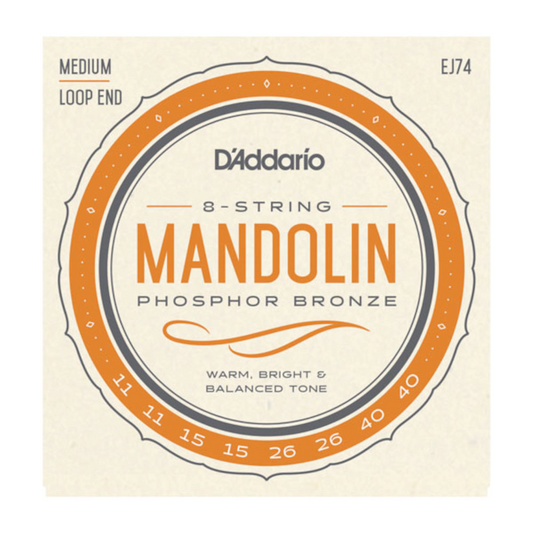 D'Addario mandolin string set packaging with label