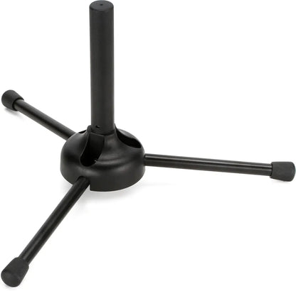 Black metal stand with five arms on a white background
