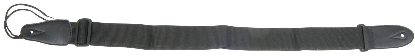 Blac guitar strap on a white background