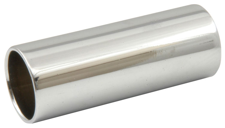 Metallic cylindrical slide on a white background