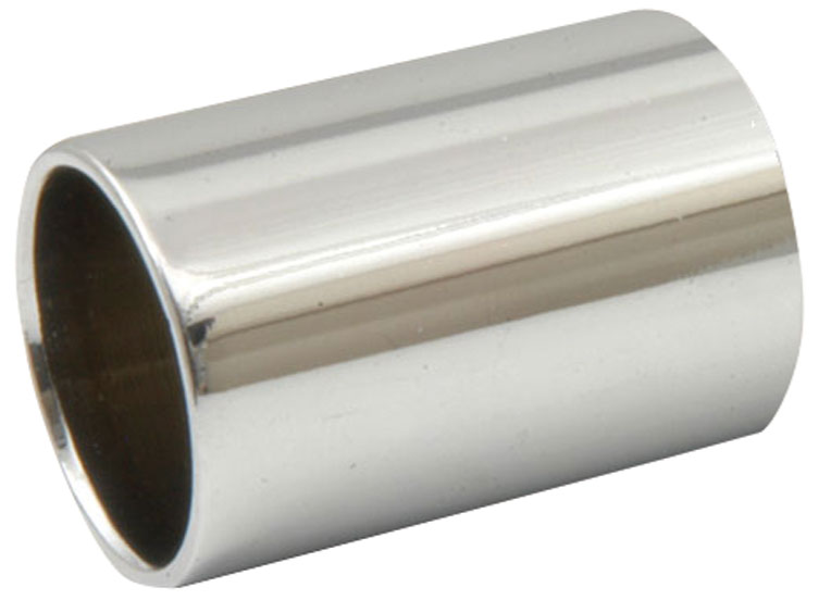 Metallic cylindrical slide on a white background