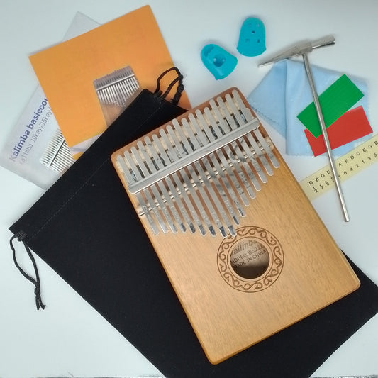 17-Key Mahogany Kalimba with Accessories | Tuned to C Major