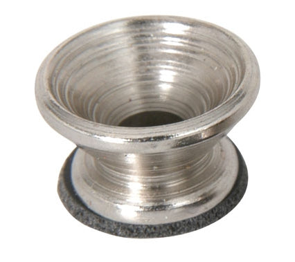 Metallic knob on a white background