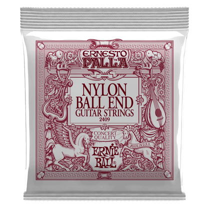 Ernesto Palla nylon ball end guitar strings packaging on a white background