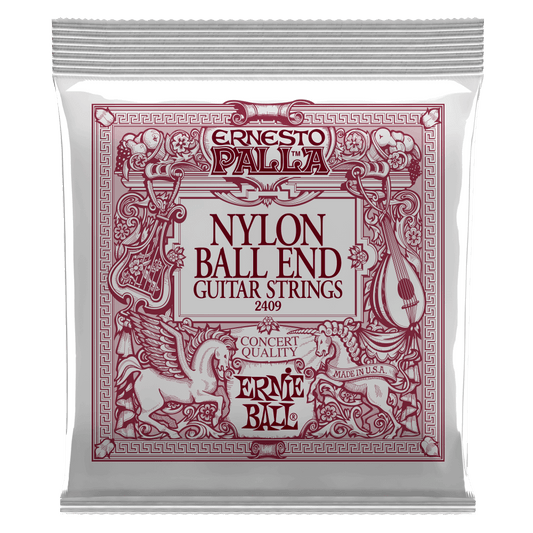 Ernesto Palla nylon ball end guitar strings packaging on a white background