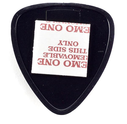 The back view of the black plastic triangle container with double side tape to stick to instrument