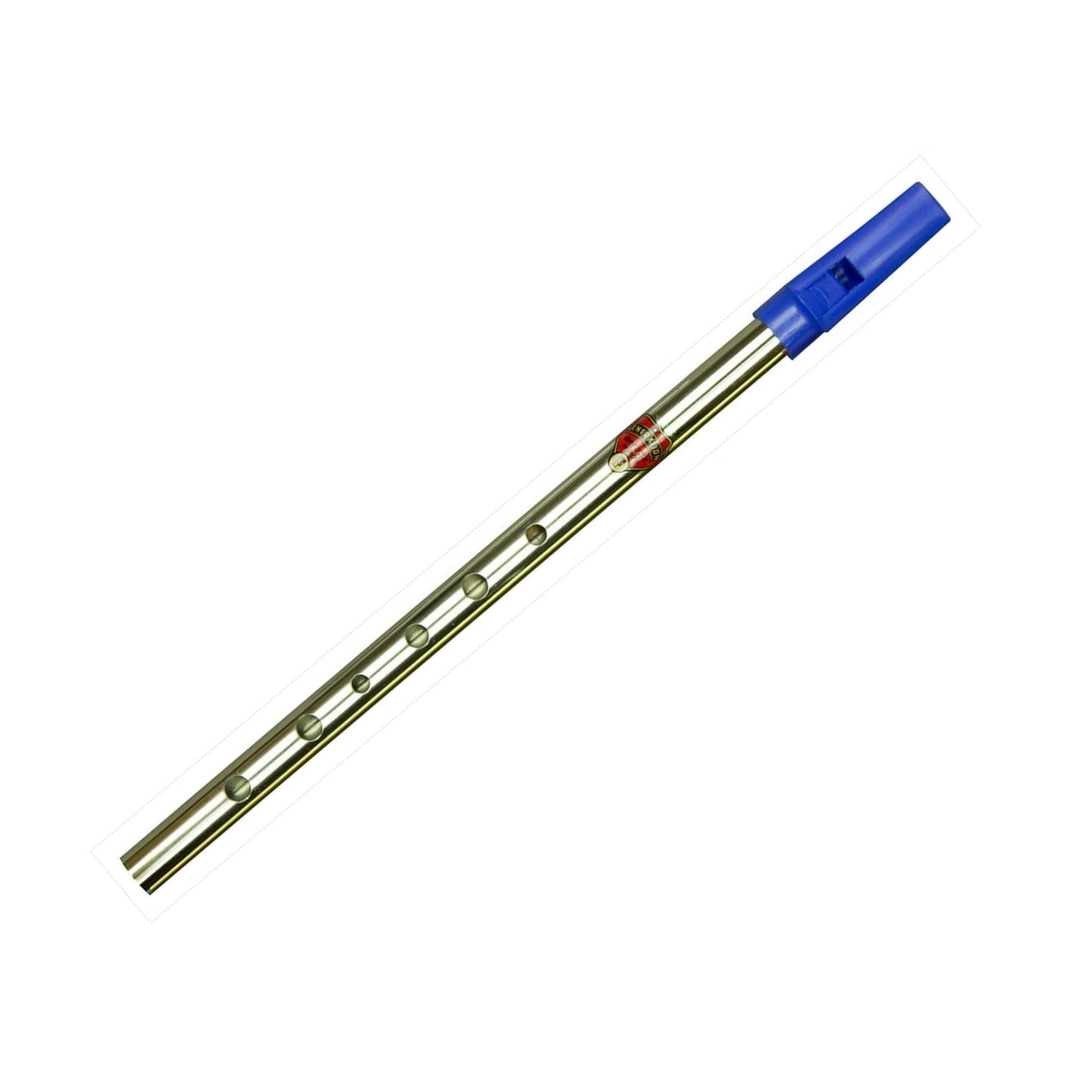 Cylindrical metal body and plastic mouthpiece 