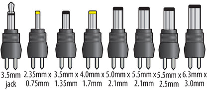 An illustration of adapters to attach ad the end of the wire