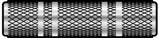 Metallic cylindrical filter with textured surface