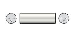 A cylindrical objects to couple two XLR cables