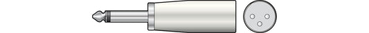 Illustration of a converter from/to jack to/from XLR 