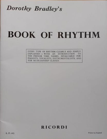 Book Of Rhythm | Book only | Dorothy Bradley image 0