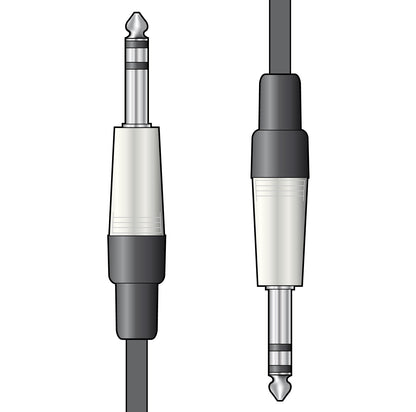 Audio connectors, one with a silver and black design and the other with a grey and black design, on a white background.