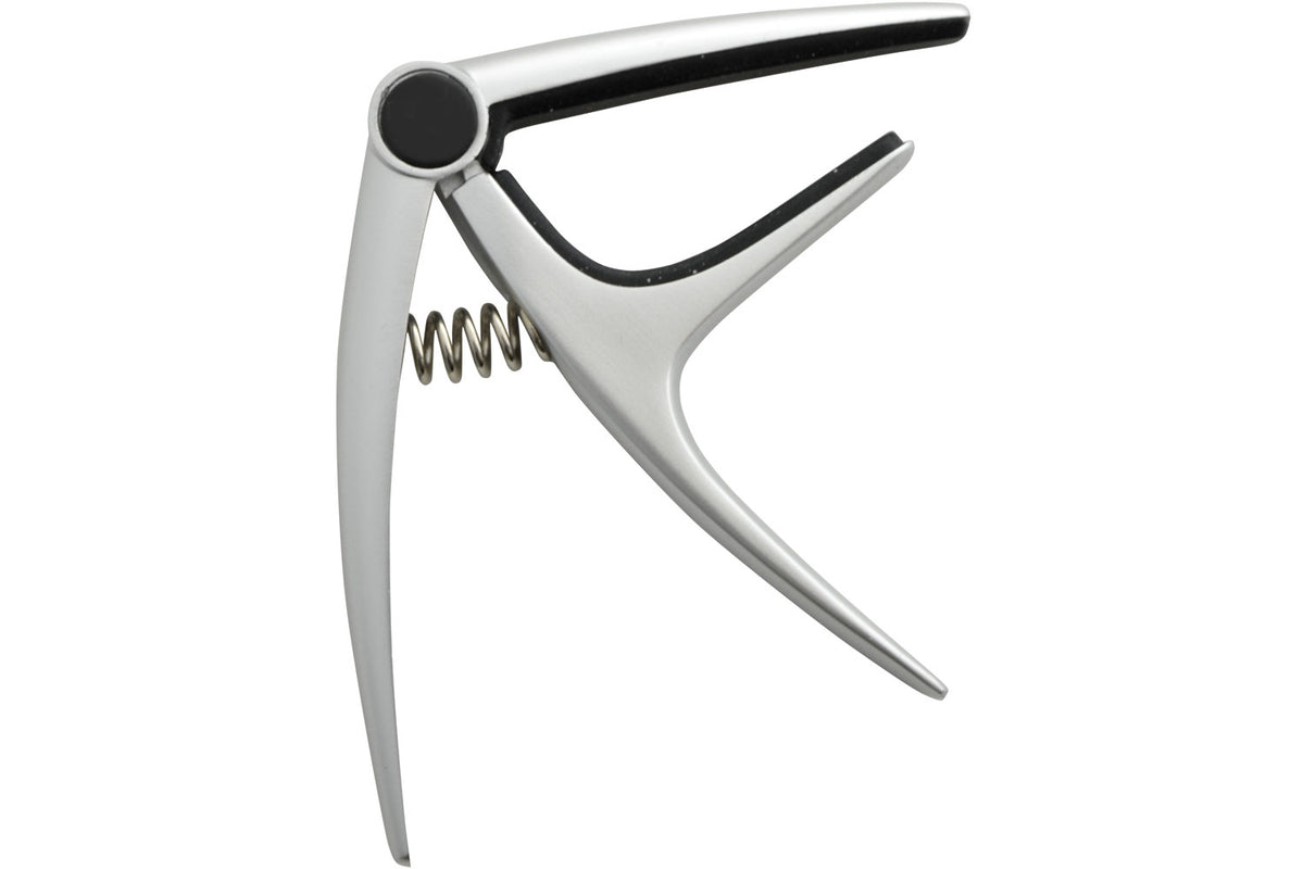 Chrome capo with black rubber on a white background