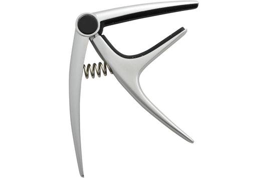 Chrome capo with black rubber on a white background