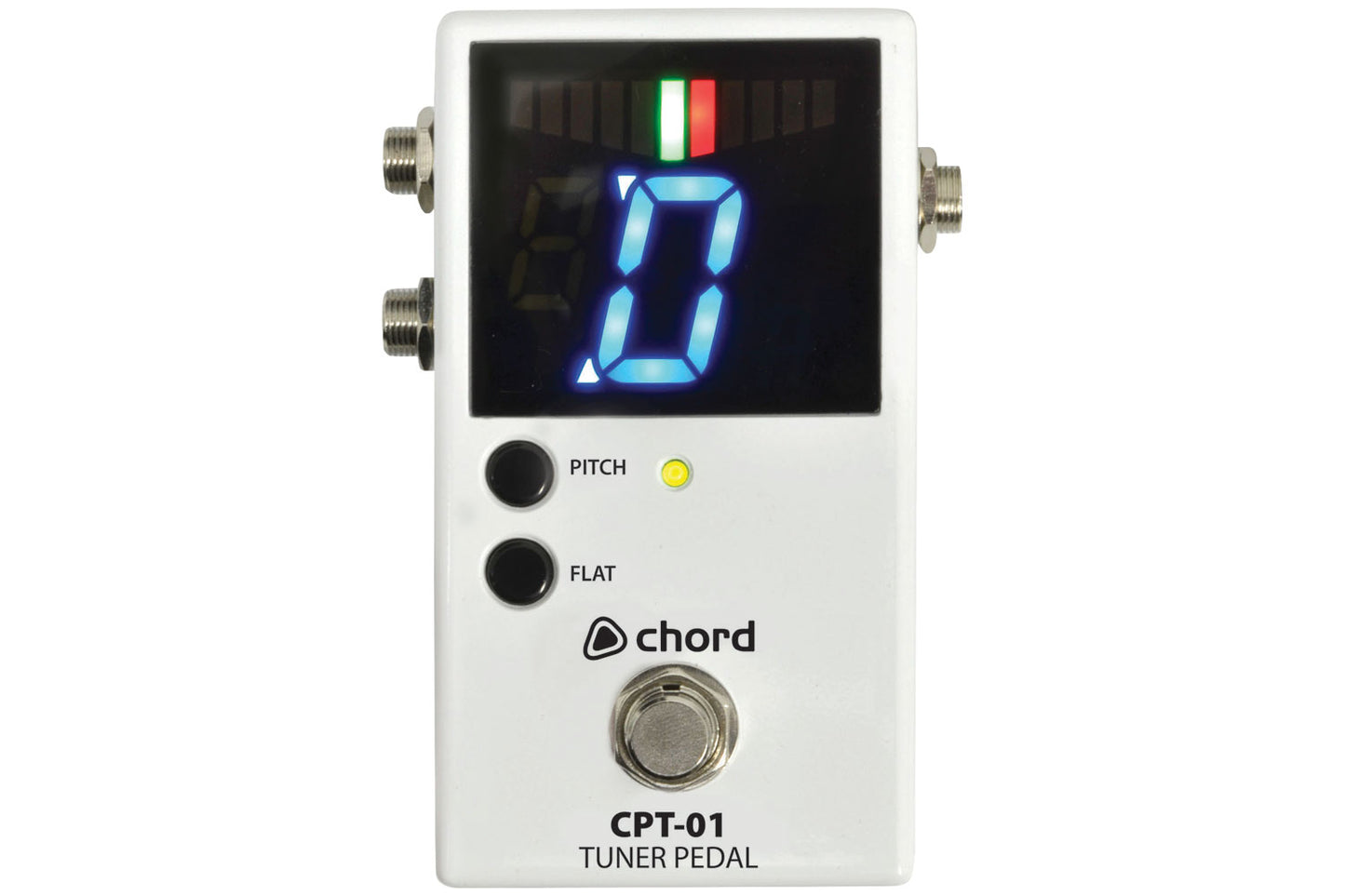 Chord CPT-01 tuner pedal with digital display on a white background