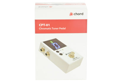 Chord CPT-01 Chromatic Tuner Pedal packaging on a white background
