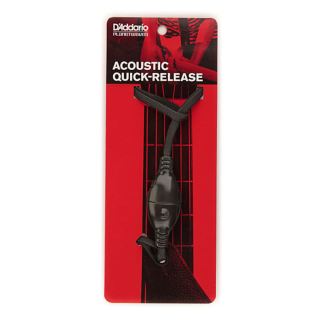 Acoustic quick-release guitar part on a red and black D'Addario packaging