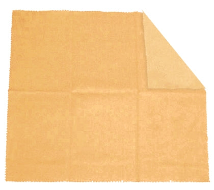 Folded mustard yellow fabric on a white background