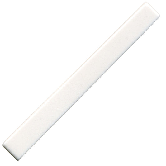 White rectangular plastic saddle on a white background