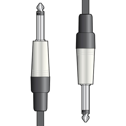 Audio cable plugs on a white background