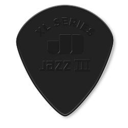 Black guitar pick with 'Scheuerle' branding on a white background