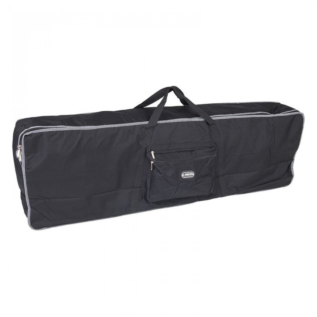 Black keyboard case with a pocket on a white background