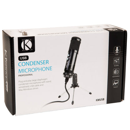 Box of a USB condenser microphone with Kinesis logo