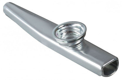 Metal kazoo on a white background