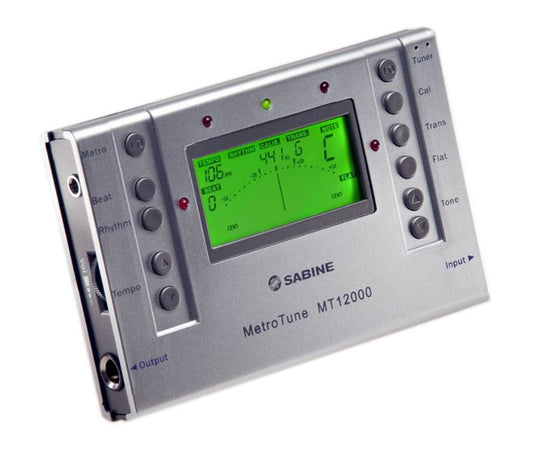 Sabine MetroTune MT12000 musical instrument tuner on a white background