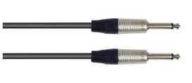 Guitar cable with jack to jack plugs on a white background