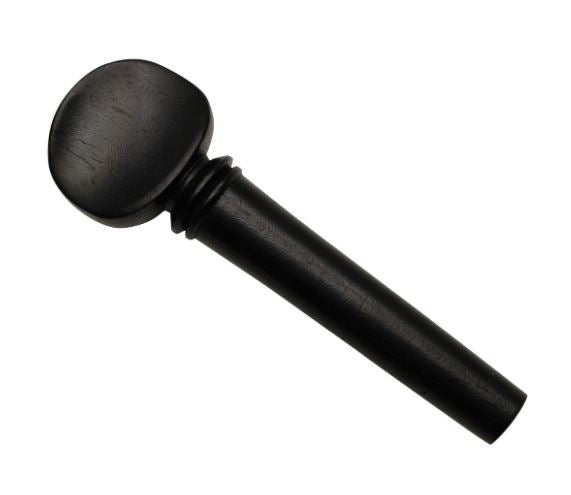 Black violin peg on a white background