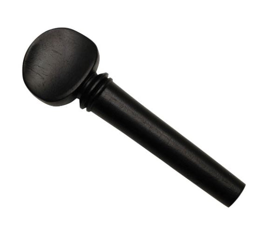 Black violin peg on a white background