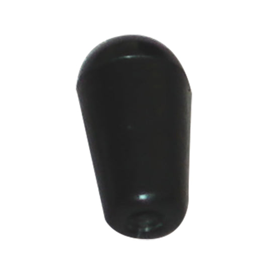 Black cylindrical object on a white background