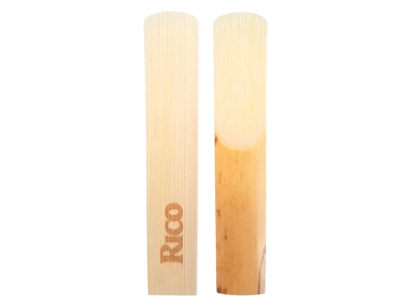 Two wooden mouthpieces with 'Rico' branding on a white background