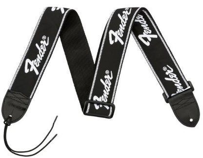 Fender guitar strap with logo on a white background