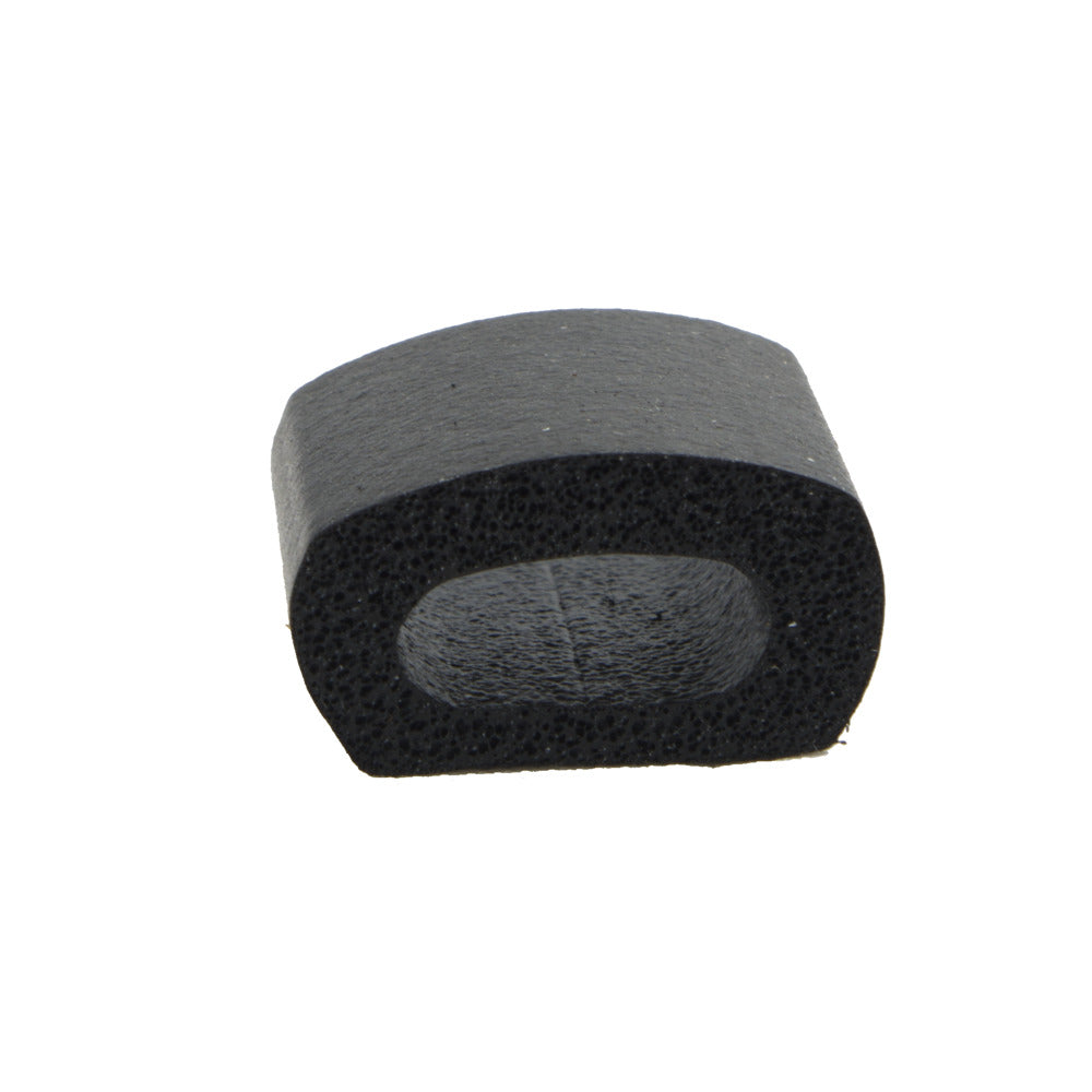 Black foam block on a white background