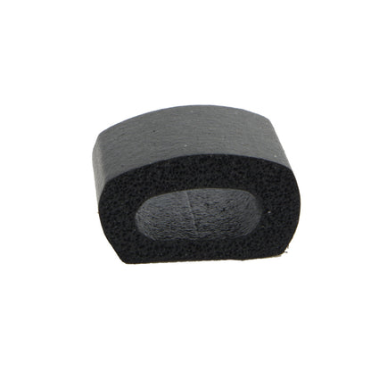 Black foam block on a white background