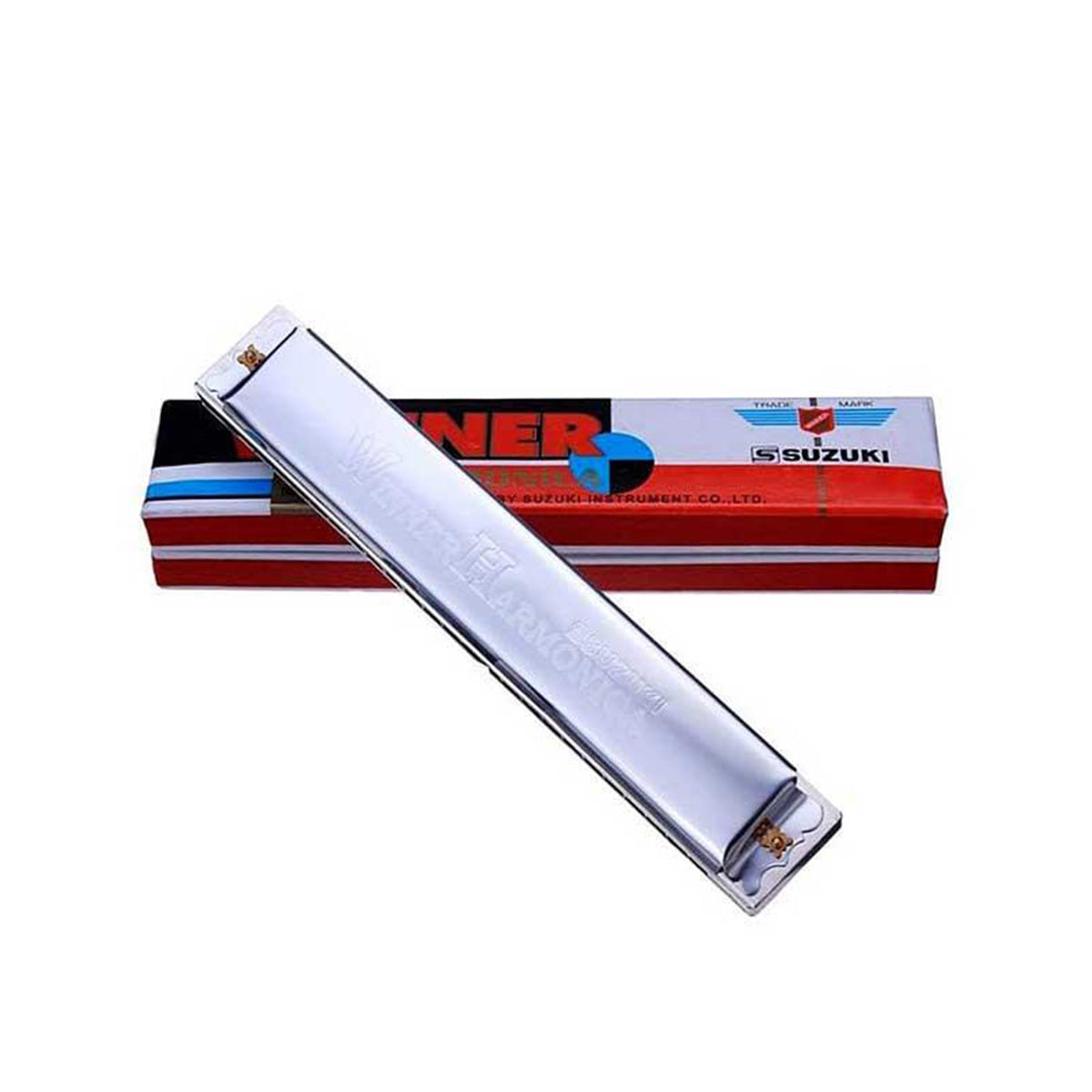 Suzuki harmonica with packaging on a white background